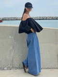 themeisles Urban Blue Wide Leg Jean Pants
