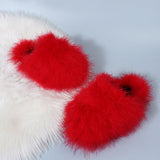 themeisles - Red Casual Living Patchwork Solid Color Round Keep Warm Comfortable Shoes