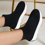 themeisles - Black Casual Patchwork Solid Color Round Comfortable Out Door Shoes