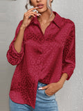 themeisles Urban Leopard Long Sleeves Lapel Blouse