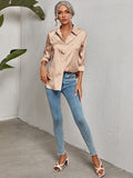 themeisles Urban Leopard Long Sleeves Lapel Blouse