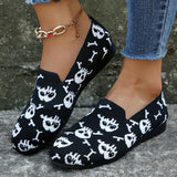 themeisles - Halloween Black Casual Patchwork Round Comfortable Shoes