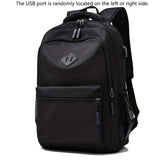 Sleek Minimalist Nylon Backpack with USB Charging, Laptop Compartment & Adjustable Straps – Perfect for Daily Use & Travel