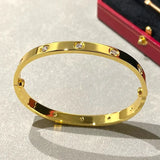 Bracelet designer jewelry braclet gold bracelets bangles classic fashion men women unisex stainless steel texture non fading with screwdriver screw bracelet