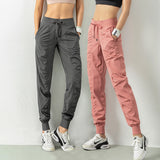 THEMEISLES Pleated Slim-Fit Fitness Sports Pants Female Loose-Fit Tappered Trousers Running Pants Casual Quick-Drying Trousers Harem Pants Thin Cross-Border
