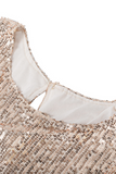 themeisles Elegant Solid With Belt Sequins O Neck A Line Dresses