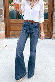 themeisles Casual Solid Patchwork Boot Cut Denim Jeans(3 Colors)