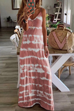 themeisles Casual Print Patchwork Spaghetti Strap Straight Dresses(3 Colors)