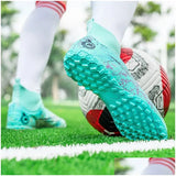 Soccer Shoes Fg/Tf Society Mens Football Boots Grass Anti-Slip Outdoor Training Cleats Futsal Sneakers Children Sports Footwear 240611 Dhroi