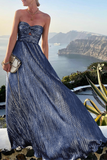 themeisles Fashion Solid Hollowed Out Strapless Cake Skirt Dresses(7 Colors)