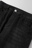themeisles Casual Solid Patchwork Boot Cut Denim Jeans(3 Colors)