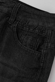 themeisles Casual Solid Patchwork Boot Cut Denim Jeans(3 Colors)