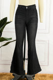 themeisles Casual Solid Patchwork Boot Cut Denim Jeans(3 Colors)