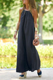 themeisles Casual College Solid Make Old Halter Straight Dresses