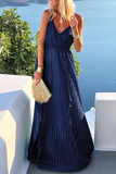 themeisles Celebrities Elegant Solid Frenulum V Neck Evening Dress Dresses