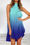 themeisles Casual Street Gradual Change Contrast Halter Vest Dress Dresses