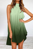 themeisles Casual Street Gradual Change Contrast Halter Vest Dress Dresses
