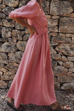 themeisles Casual Simplicity Solid Solid Color V Neck Short Sleeve Dress Dresses