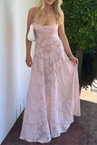 themeisles Elegant Formal Solid See-through Evening Dress Dresses