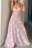 themeisles Elegant Formal Solid See-through Evening Dress Dresses