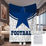 1pc Cozy Football Pentagram Print Soft Blanket - Skin-Friendly, Casual, and Versatile Shawl for Sofa, Living Room, and Outdoor Use - Perfect for Football Fans and Enthusiasts