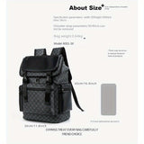 Large Capacity Shark Mouth Pu Leather Laptop Backpack - Multi-Functional College Bag with Edge Paint, Polyester Lining, and Stylish Design - Perfect for Casual Travel and Daily Use
