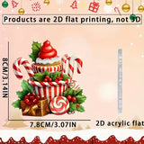 6Pcs Christmas Candy Ornaments Acrylic Candy Cane Tree Decoration Hanging Peppermint Christmas Decorations Xmas Lollipop Ornament with Rope Vintage Christmas Ornaments Set for Xmas Winter