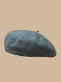 themeisles Simple Keep Warm Solid Color Beret Hats&Caps
