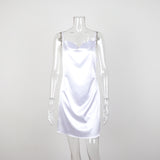 Strap Dress  European and American   Women's Sexy Backless Temperament Slim Vest Skirt