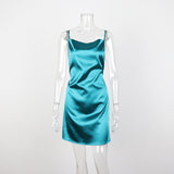 Strap Dress  European and American   Women's Sexy Backless Temperament Slim Vest Skirt