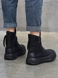 themeisles Original Irregular Casual Zipper Booties