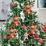 6Pcs Christmas Candy Ornaments Acrylic Candy Cane Tree Decoration Hanging Peppermint Christmas Decorations Xmas Lollipop Ornament with Rope Vintage Christmas Ornaments Set for Xmas Winter