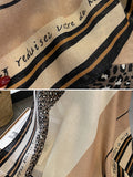 themeisles Vintage Ramie Cotton Leopard Printed Scarf