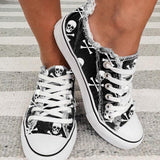 themeisles - Halloween Black Casual Daily Patchwork Printing Round Comfortable Out Door Shoes