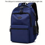 Sleek Minimalist Nylon Backpack with USB Charging, Laptop Compartment & Adjustable Straps – Perfect for Daily Use & Travel