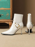 themeisles Split-Joint Pointed-Toe Pumps Boots