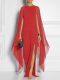 themeisles Loose Solid Color Round-Neck Maxi Dresses
