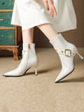 themeisles Split-Joint Pointed-Toe Pumps Boots