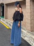 themeisles Urban Blue Wide Leg Jean Pants