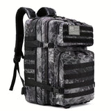45L Large Capacity Travel Backpack for Men - Spacious 3-Day Pack with DIY Molle System, Fits 17 Inch Laptop, Durable Nylon Material, Hand Washable, Ideal for Travel, Work, Camping, Hunting, Hiking, Sports