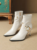 themeisles Split-Joint Pointed-Toe Pumps Boots