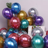 10pcs, Metal Color Latex Balloon, Wedding Day Party Balloon, Christmas Decor, Metal Color Balloons, Birthday Thanksgiving New Year Decoration Supplier, Photo Ballon, Party Ballon, Birthday Ballon, Birthday Decoration, Aesthetic Room Decor