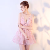 2025 G658/Sexy perspective dress small dress nightclub lace short skirt deep V-neck car show catwalk performance suit