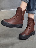 themeisles Original Irregular Casual Zipper Booties