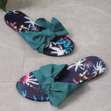 themeisles - Green Casual Daily Patchwork With Bow Round Comfortable Shoes