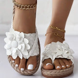 themeisles - Cream White Casual Patchwork Solid Color Round Comfortable Shoes (Subject To The Actual Object)