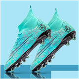 Soccer Shoes Fg/Tf Society Mens Football Boots Grass Anti-Slip Outdoor Training Cleats Futsal Sneakers Children Sports Footwear 240611 Dhroi
