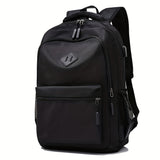 Sleek Minimalist Nylon Backpack with USB Charging, Laptop Compartment & Adjustable Straps – Perfect for Daily Use & Travel