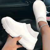 themeisles - White Casual Living Patchwork Solid Color Round Keep Warm Comfortable Flats Shoes