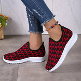 themeisles - Red Casual Patchwork Round Comfortable Shoes